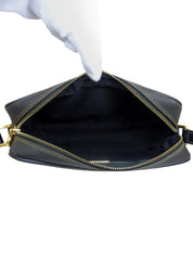 ペカンパターンロゴエンボスショルダーバッグ ブラウン/ブラック