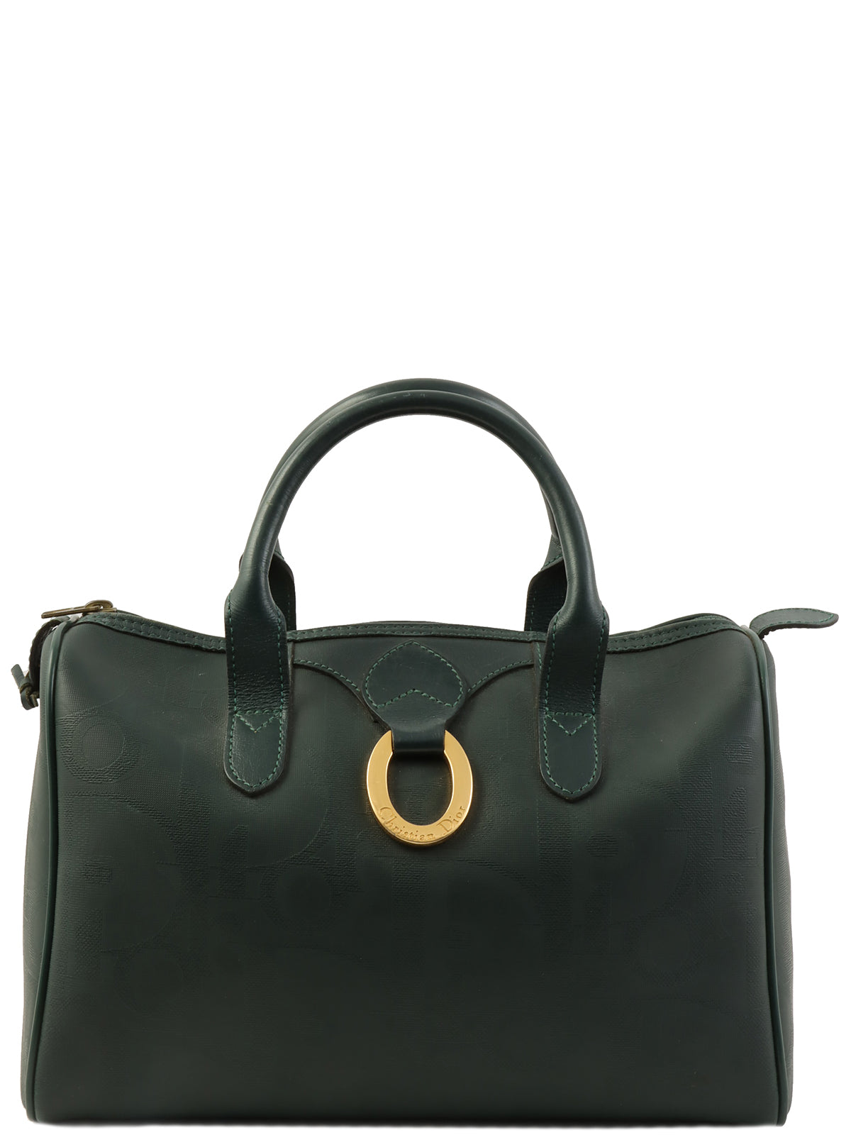 Trotter 图案标志牌波士顿包，绿色