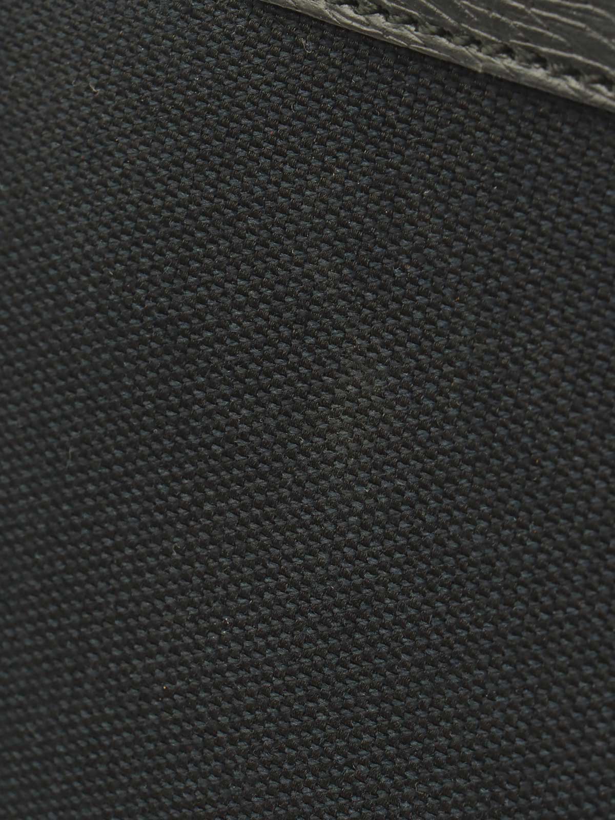 キャンバスレザーコンビGロゴプレートトートバッグ　ブラック