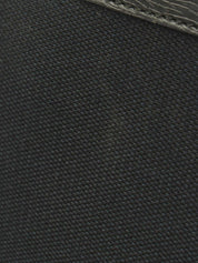 キャンバスレザーコンビGロゴプレートトートバッグ　ブラック