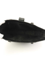 キャンバスレザーコンビGロゴプレートトートバッグ　ブラック