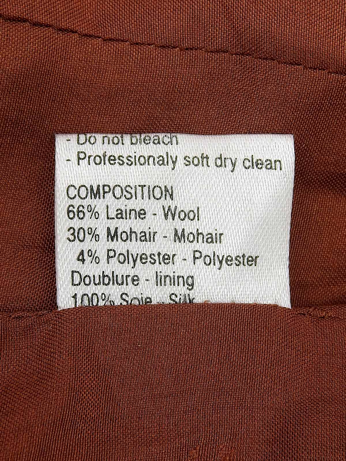 ツイードCCマークボタンレザートリムジャケット ブラウン/マルチ