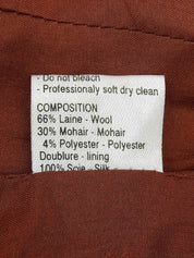 ツイードCCマークボタンレザートリムジャケット ブラウン/マルチ