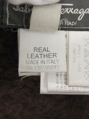 Real Leather Mouton Coat Brown