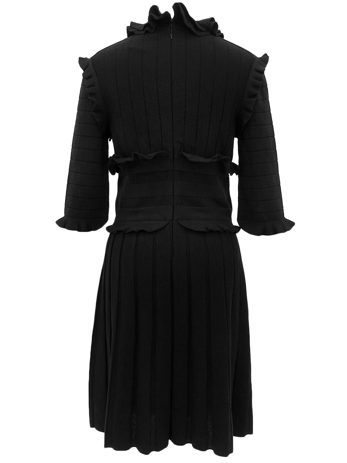 オーバルロゴCCマークフリルデザインワンピース ブラック