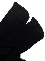 オーバルロゴCCマークフリルデザインワンピース　ブラック