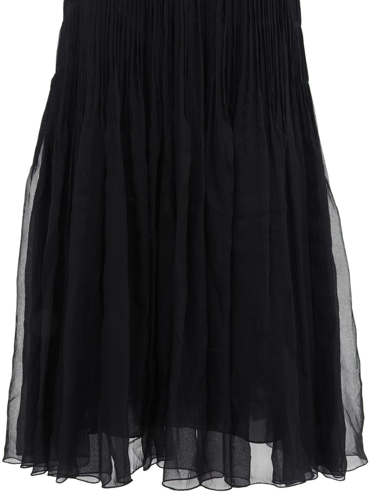 2005 Silk CC Mark Plate See-Through Dress in Black