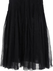 2005 Silk CC Mark Plate See-Through Dress in Black
