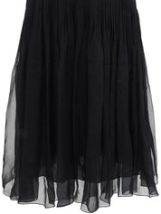 2005 Silk CC Mark Plate See-Through Dress in Black