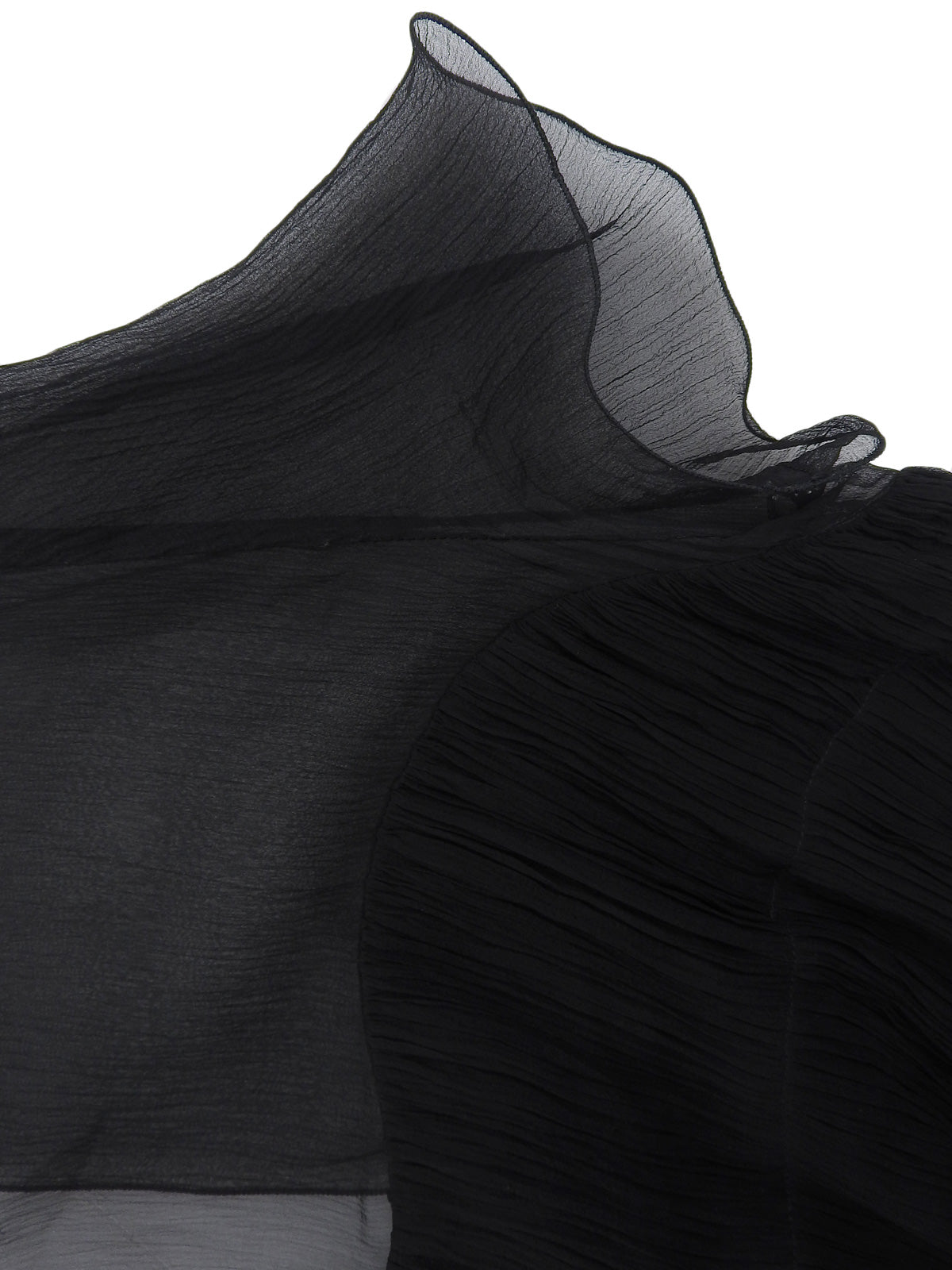 2005年製 シルクCCマークプレートシースルーワンピース ブラック