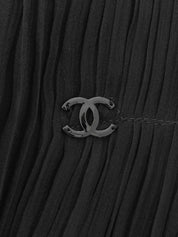 2005年製 シルクCCマークプレートシースルーワンピース ブラック