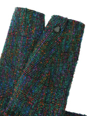 ツイードラウンドボタンセットアップ グリーン/マルチ