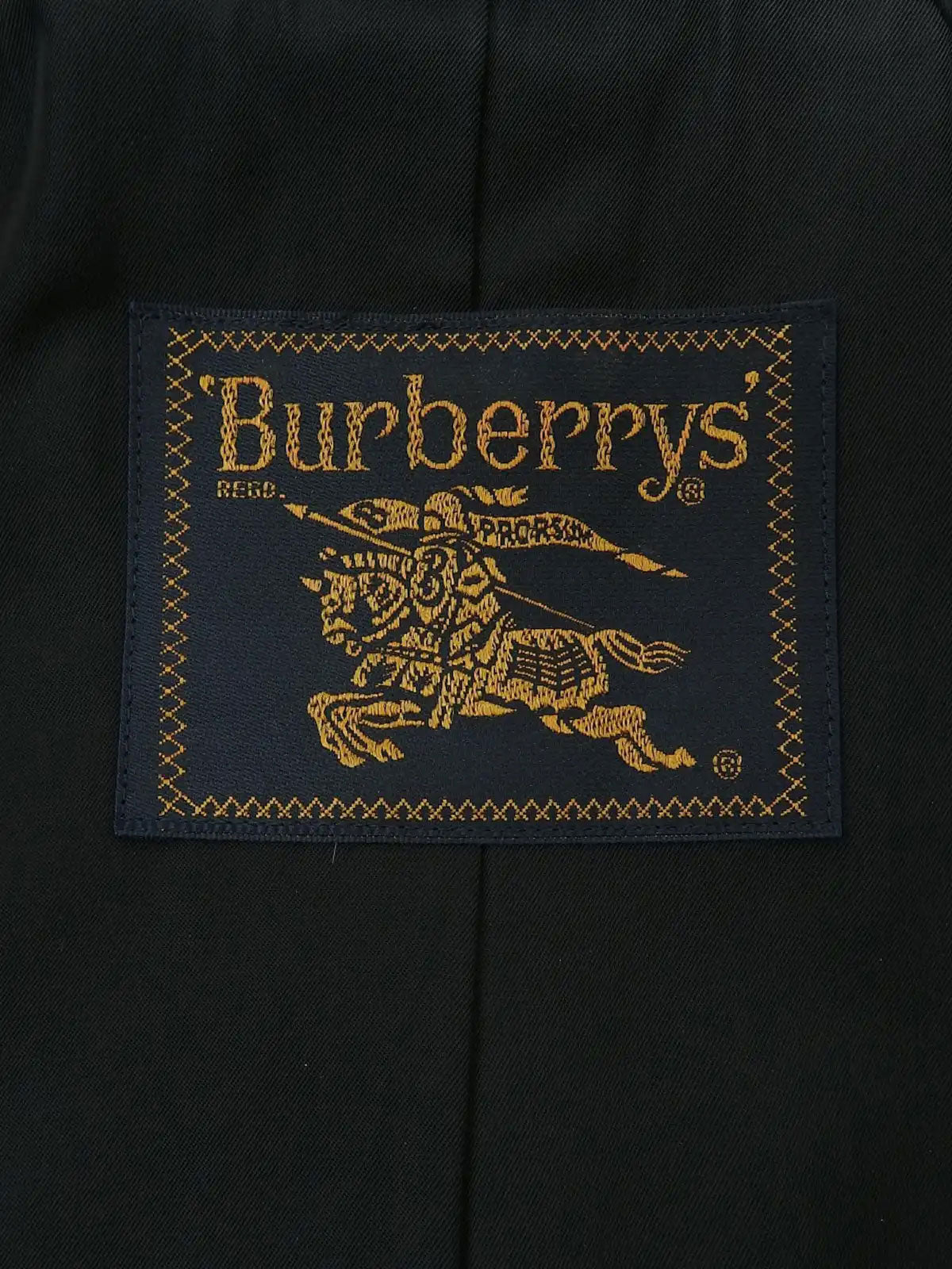 ウールロゴボタンロングコート　ブラック