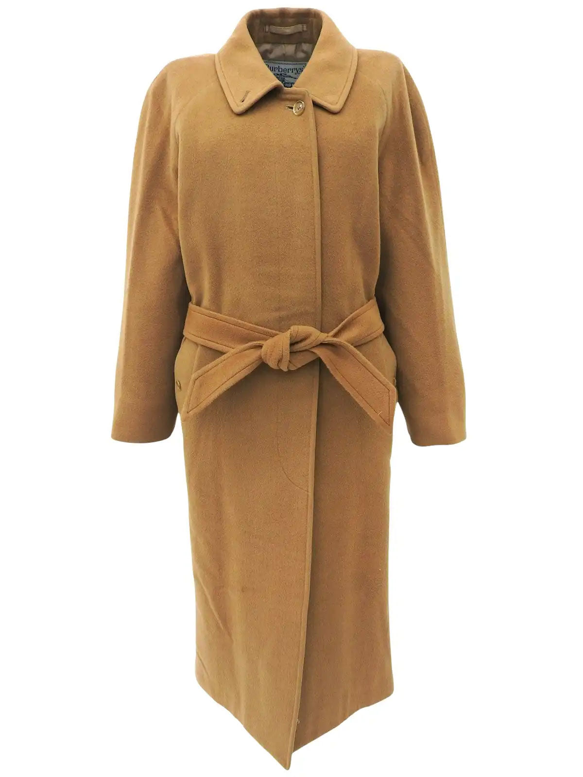 カシミヤステンカラーコート ベージュ