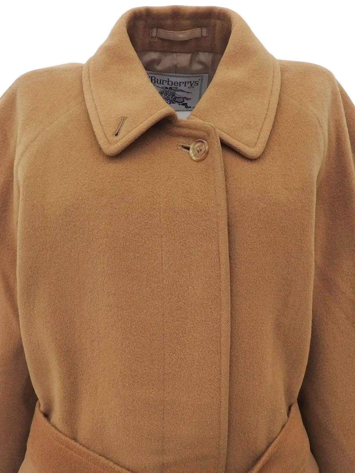 カシミアステンカラーコート ベージュ