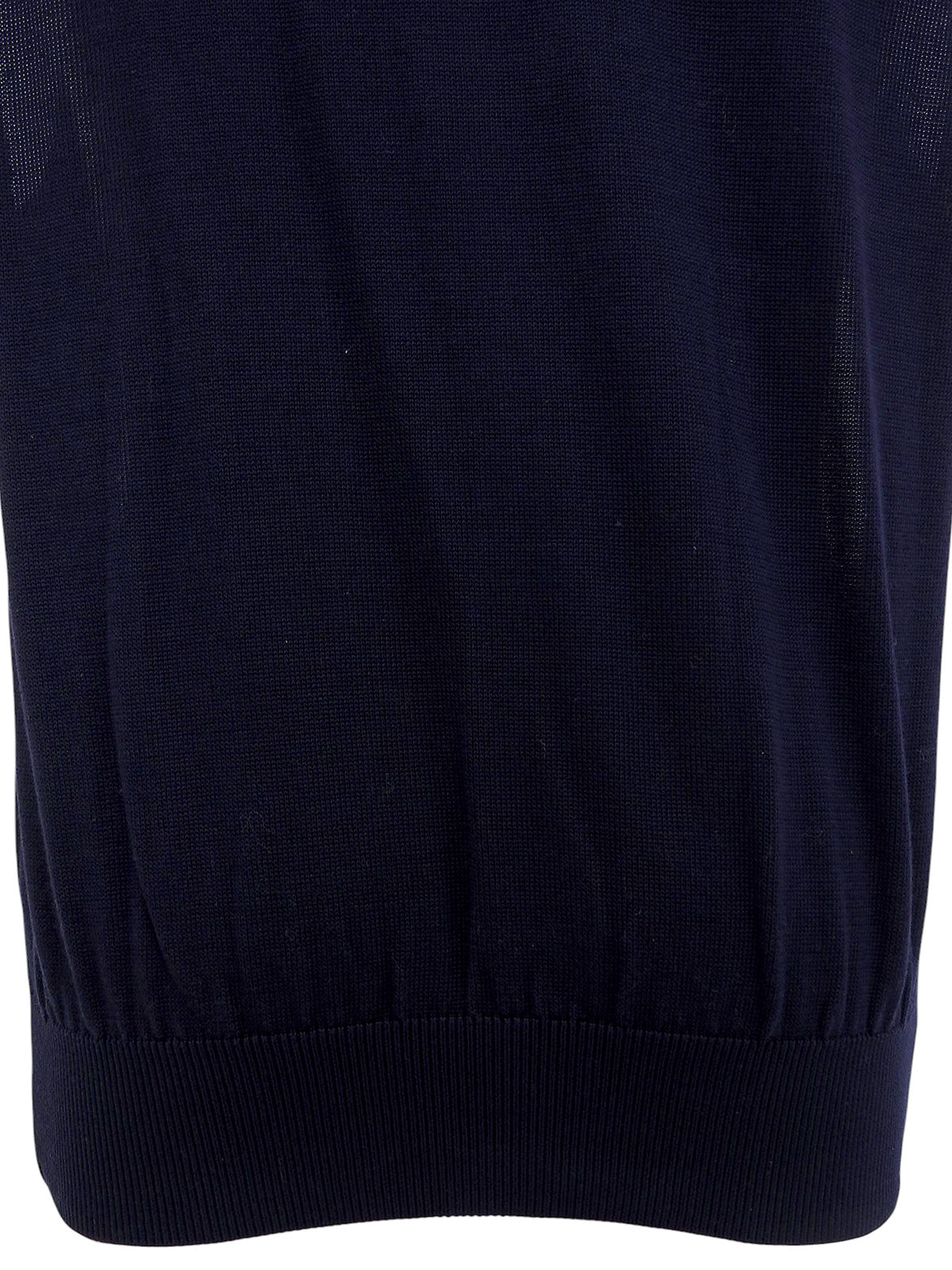 Navy Cotton Emblem Knit Vest