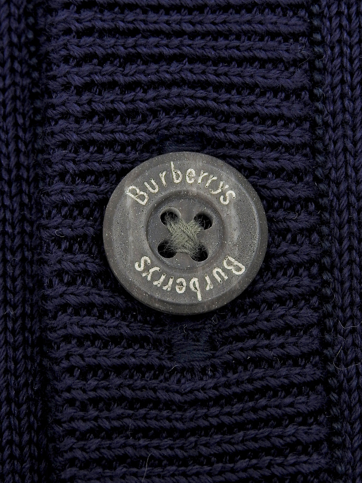 Navy Cotton Emblem Knit Vest