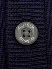 Navy Cotton Emblem Knit Vest