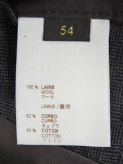 チェックパターンロゴボタンテーラードジャケット グレー