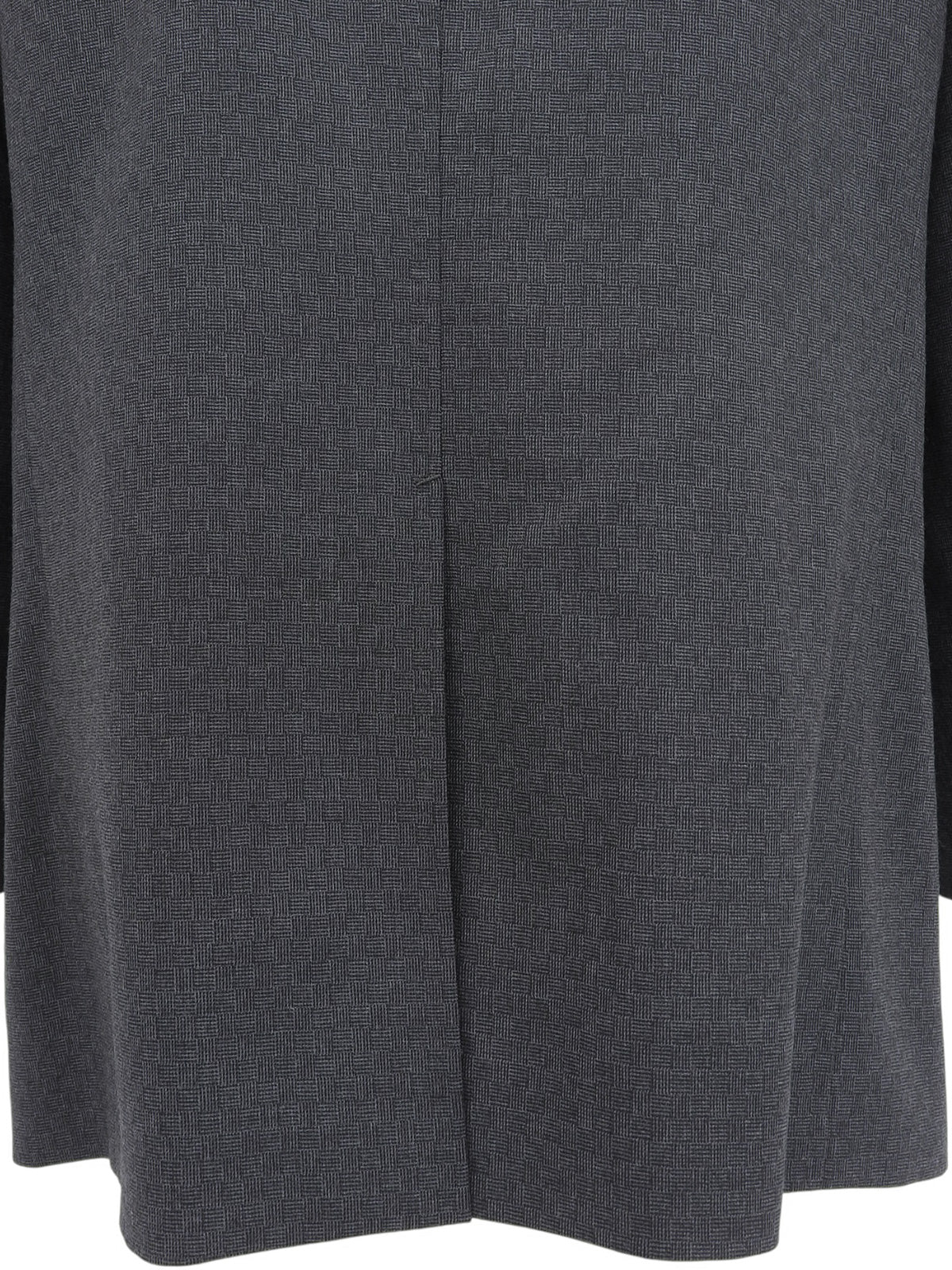 チェックパターンロゴボタンテーラードジャケット グレー