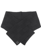 ダミエロゴワッペンマフラー ブラック