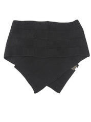 Damier logo patch scarf in black