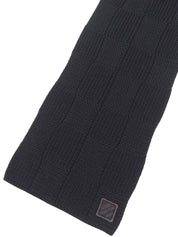 ダミエロゴワッペンマフラー ブラック