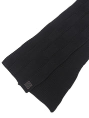 Damier logo patch scarf in black