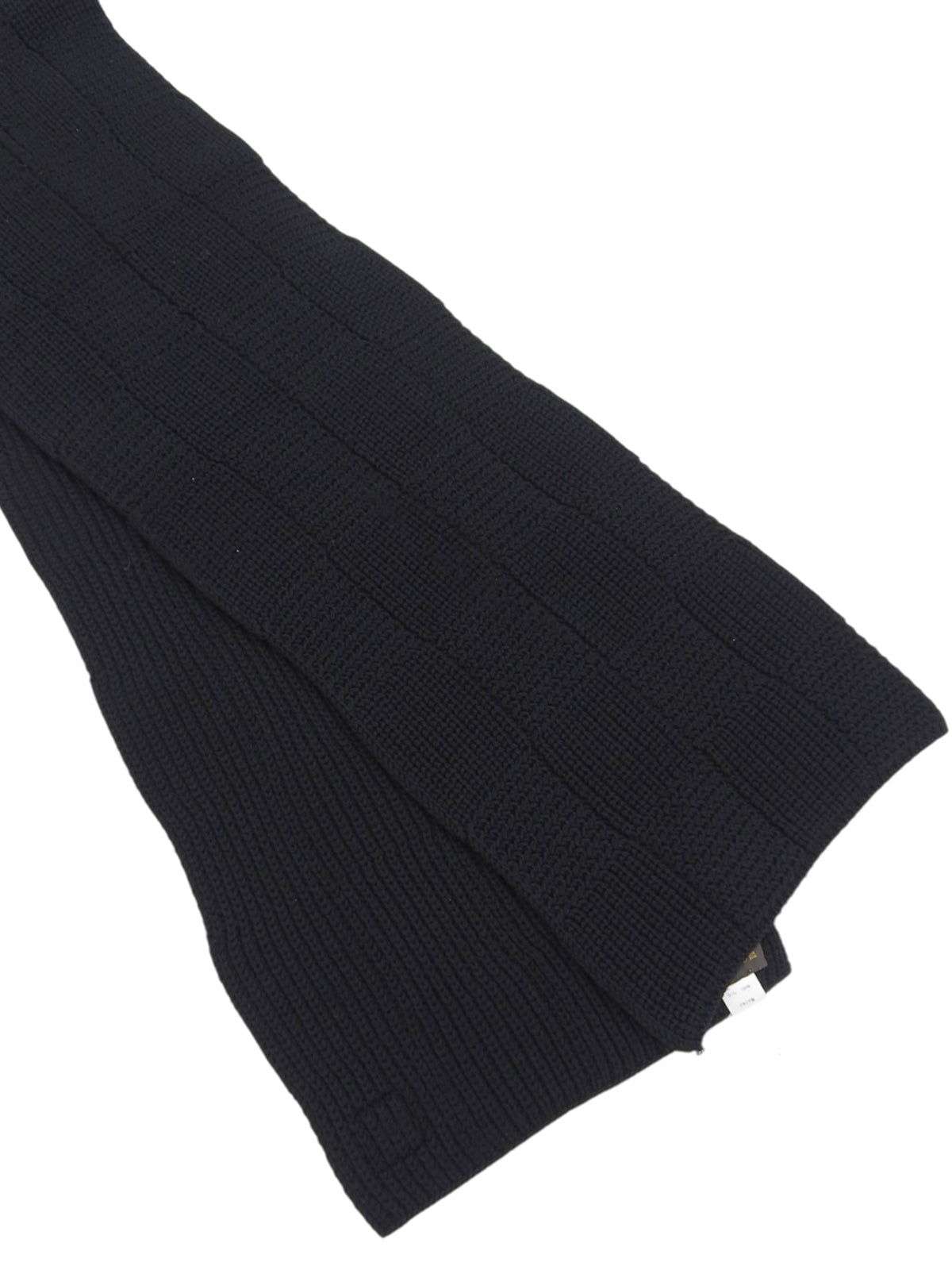 Damier logo patch scarf in black