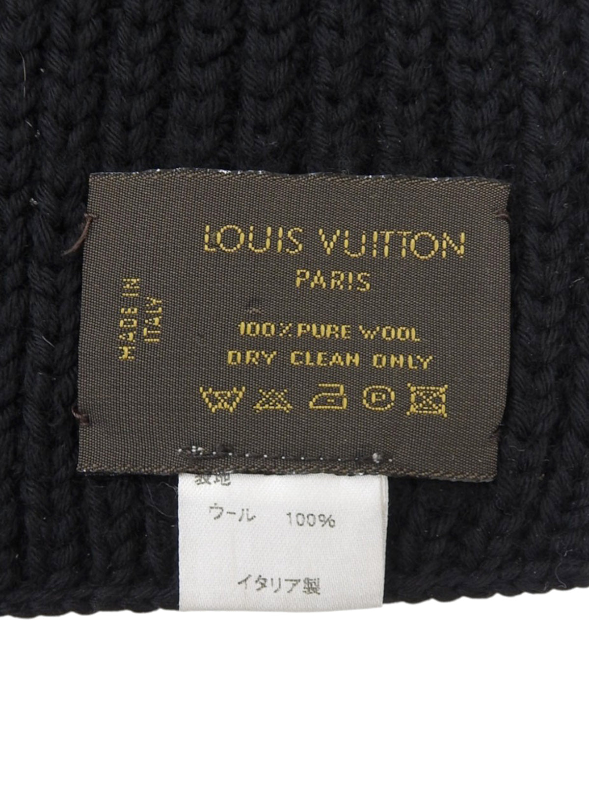 ダミエロゴワッペンマフラー ブラック