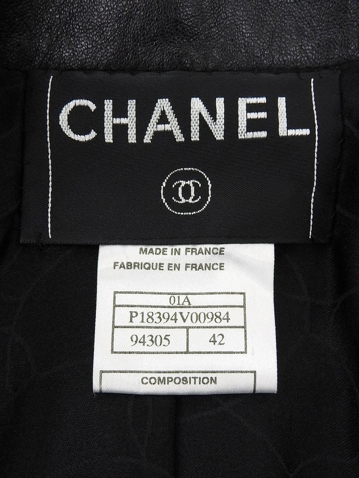 2001年製 レザーCCマークボタンコート ブラック