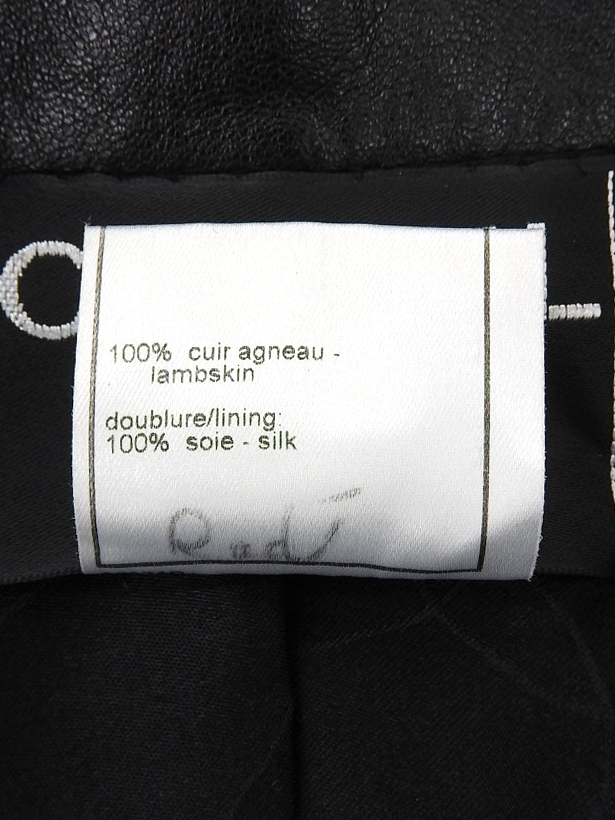 2001年製 レザーCCマークボタンコート ブラック