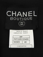 1997年製　ウールCCマークボタンロングジャケット　ブラック