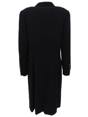 1997年製　ウールCCマークボタンロングジャケット　ブラック