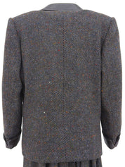 灰色/多色斜纹软呢套装