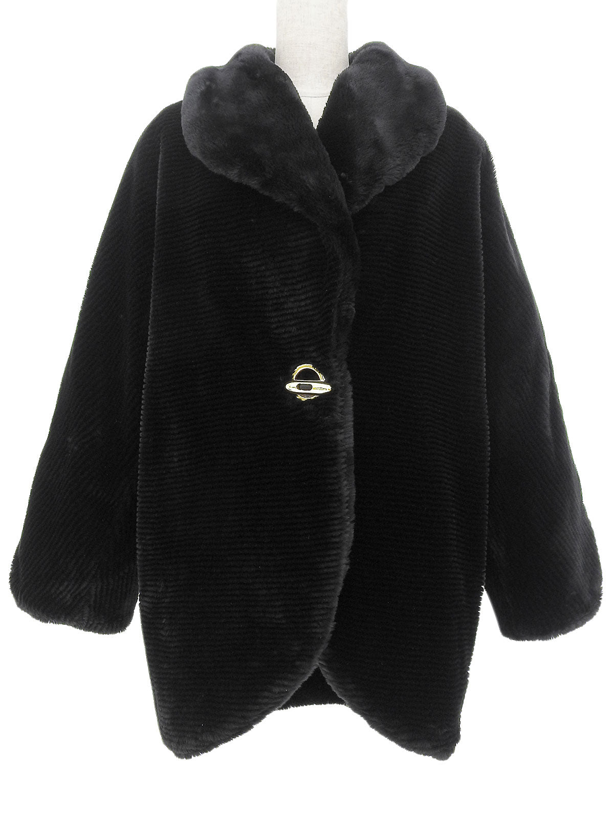 Black fur coat