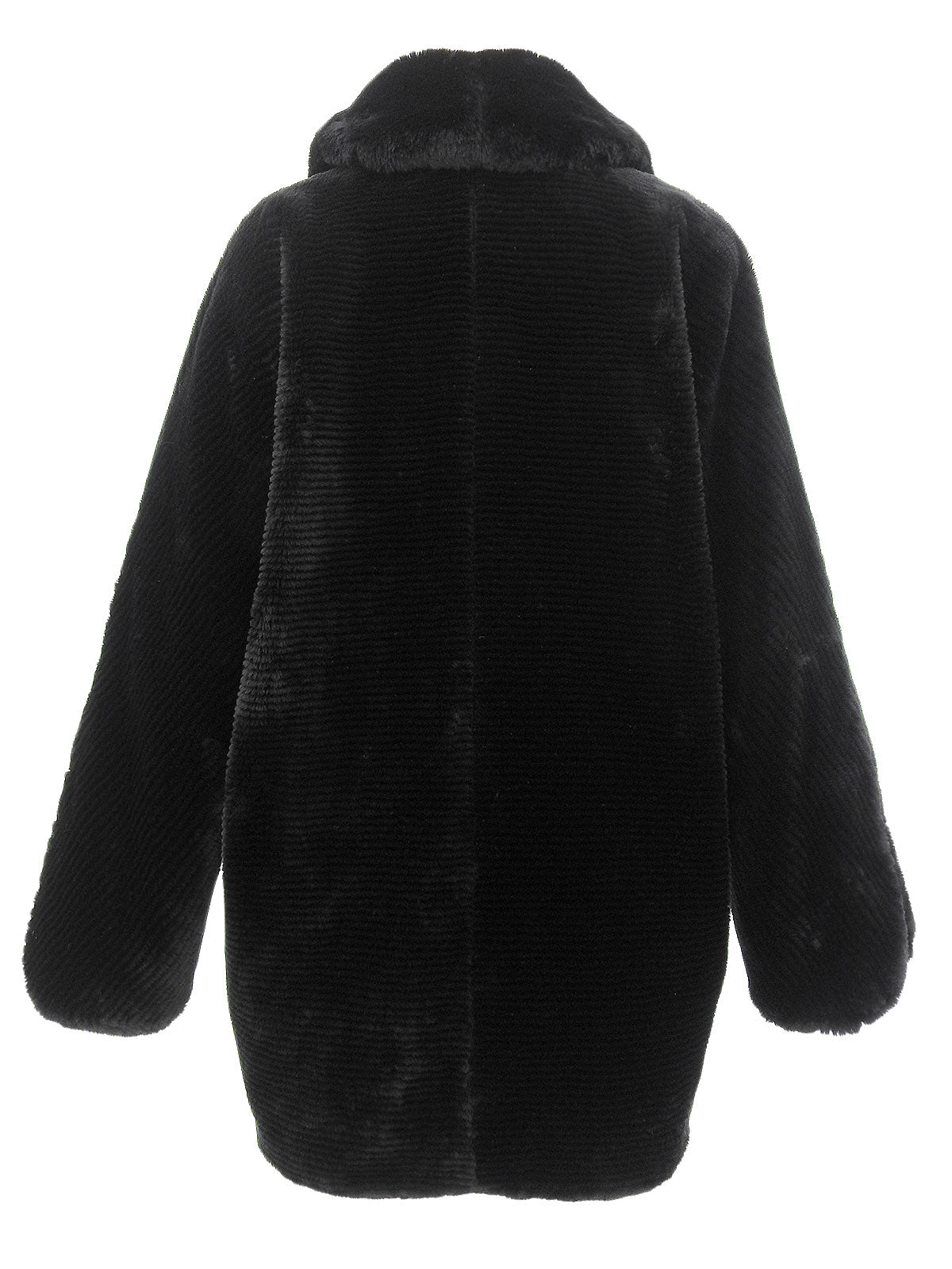 Black fur coat