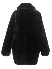 Black fur coat