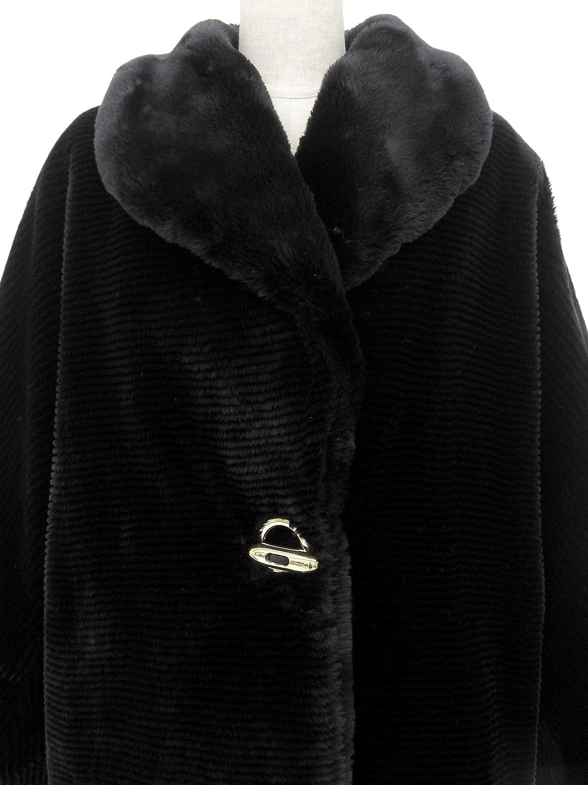 Black fur coat