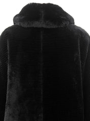 Black fur coat
