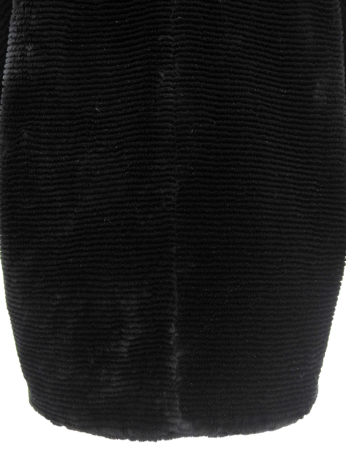 Black fur coat