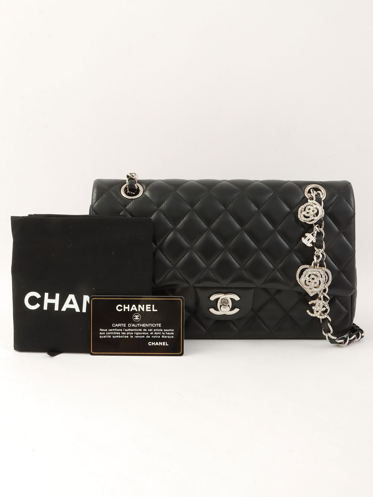 2014年頃製 バレンタイン限定クラシックフラップチェーンバッグ25cm ブラック