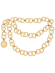 1990年製 CCマークコインチャームチェーンベルト ゴールド