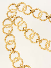 1990年製 CCマークコインチャームチェーンベルト ゴールド