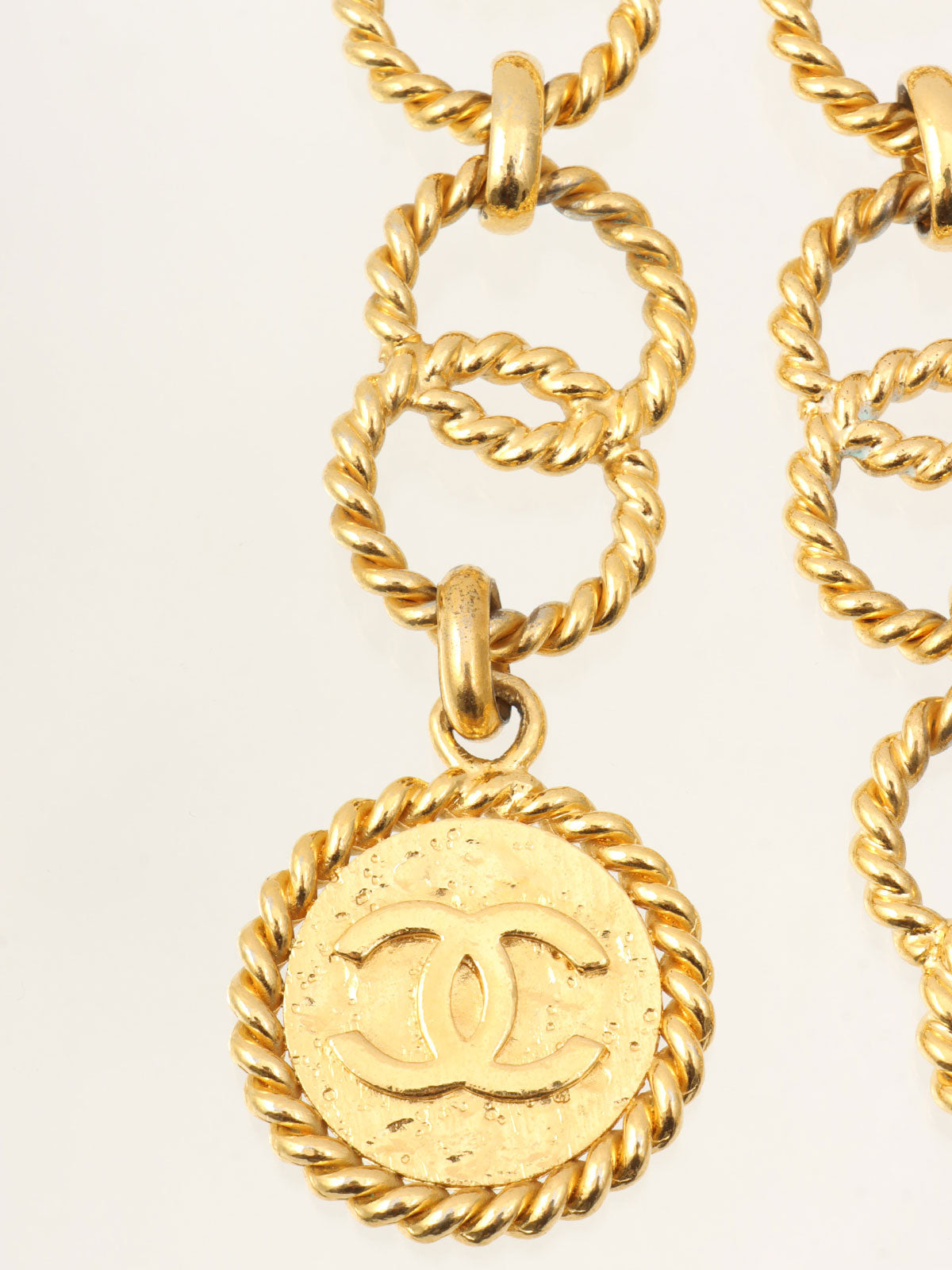 1990年製 CCマークコインチャームチェーンベルト ゴールド