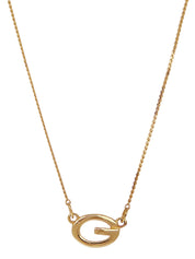 ロゴプレートネックレス ゴールド