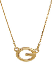 ロゴプレートネックレス ゴールド