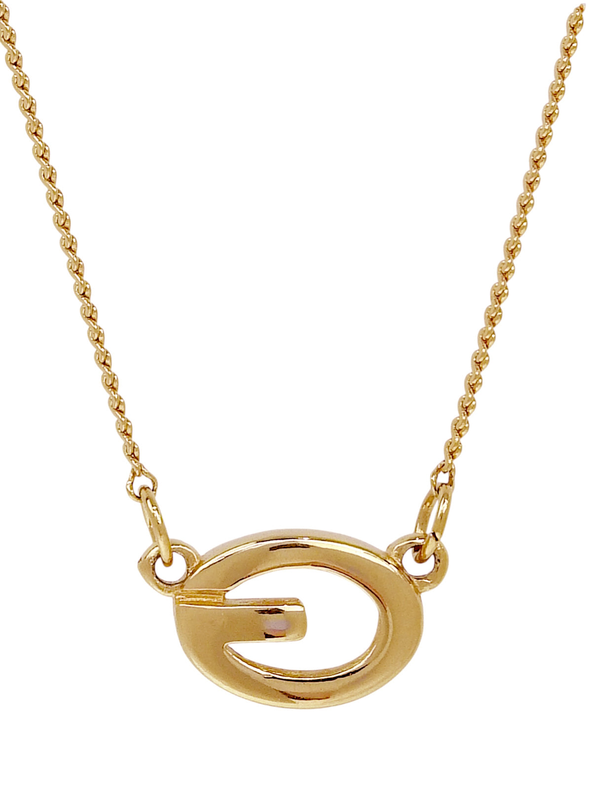 ロゴプレートネックレス ゴールド