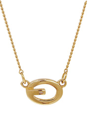 ロゴプレートネックレス ゴールド