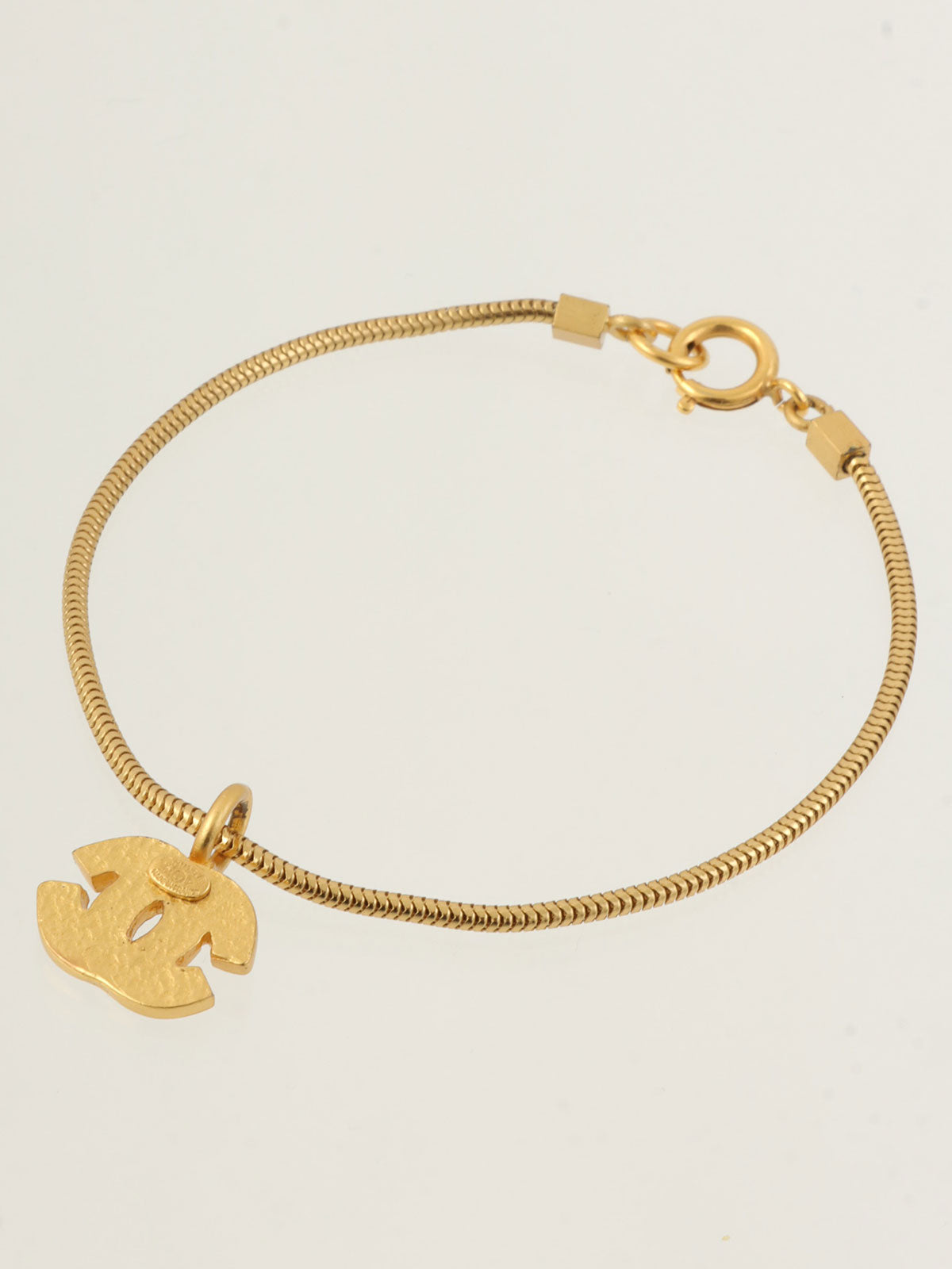 2001 CC mark plate bracelet gold